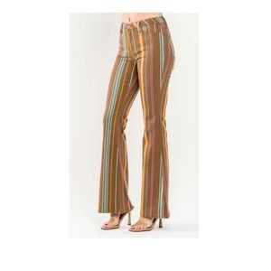 NWT Judy Blue‎ Stripe Flare Leg Pant Size 3/26